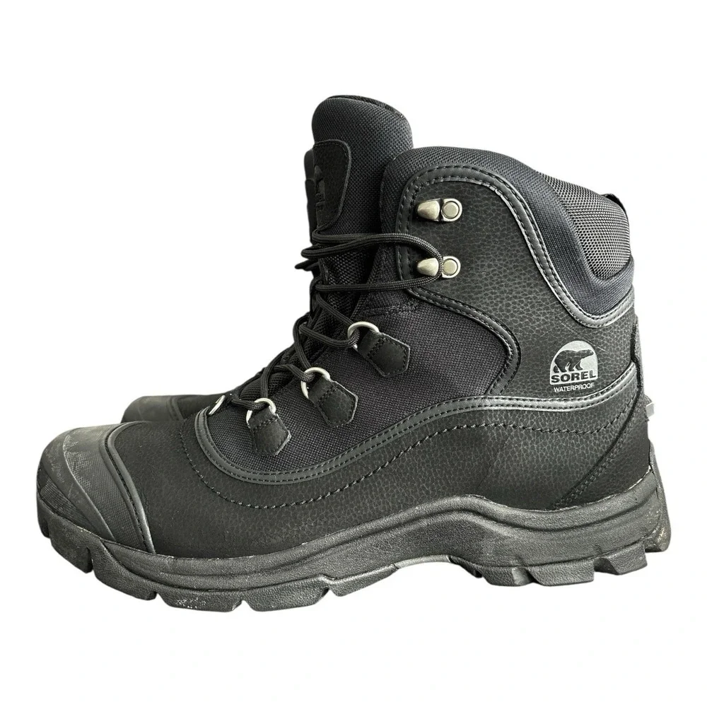 Sorel Men's Waterproof Winter Snow Boots Black Size 14 Insulated Outdoor Work